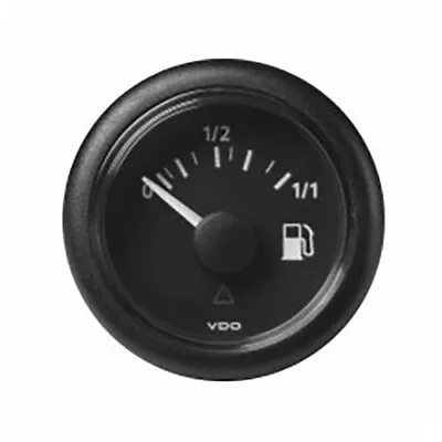 VDO Marine ViewLine Fuel Level 52 Mm Gauge Black 0-1/1 • $90.52