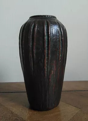 £95 • Buy Doulton Lambeth Ceramic Vase With Copper Overlay In The Form Of A Seedpod (17cm)