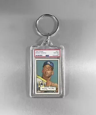 MICKEY MANTLE ROOKIE 1952 TOPPS PSA 10 “Mini Slab” Keychain (Limited Edition) • $14.99