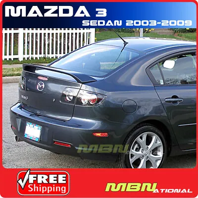 03-09 Mazda 3 4 Door Sedan Rear Tail Trunk Lip Spoiler Primer Unpainted ABS • $197.29