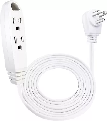 6-Feet 3 Outlet Extension Cord 1 Pack Triple Wire Grounded Multi Outlet White • $10.99