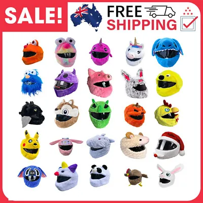 Motorcycle Helmet Full Cover Novelty Cartoon Character Fluffy Xmas Gift-One Size • $24.34