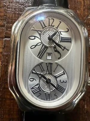 Philip Stein  Signature Prestige Teslar   Dual-Time Wrist Watch - Swiss Quartz  • $48