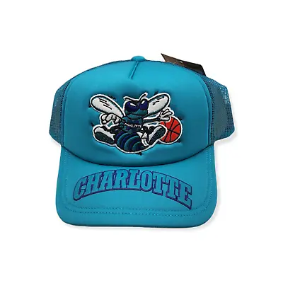 Mitchell & Ness Charlotte Hornets Puff The Magic Trucker Adjustable Snapback Hat • $36.99