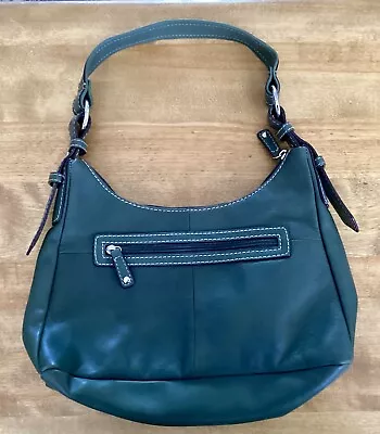 ST JOHN’S BAY Soft Olive Green Leather Purse/Shoulder Bag Silver Tone Hardware • $14.95