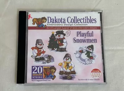 Dakota Collectibles Embroidery Design Collection CD Playful Snowmen 970161 • $9.95