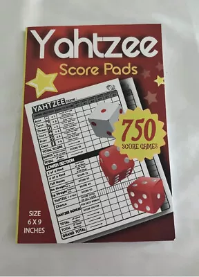 Yahtzee Score Pad Book - 750 Yahtzee Dice Score Games In A 6x9 Pad Size • $5.99