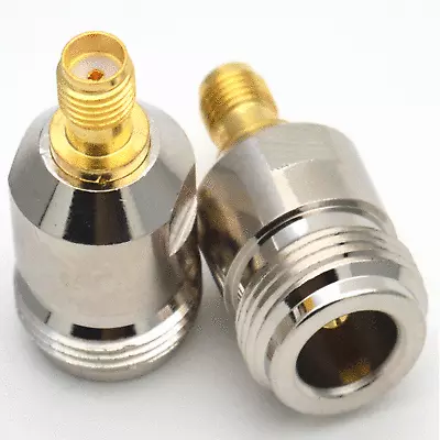 2X SMA To N Coax Adapter SMA Female To N Type Female RF Coaxial Connector • $8.09