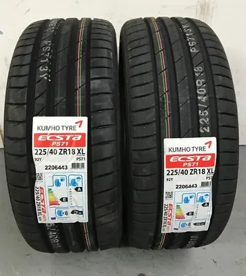 2 X 225/40 R18 Kumho Ecsta PS71 92Y XL 225 40 18 (2254018) - TWO TYRES • £146.95