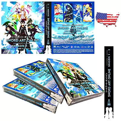 Sword Art Online Sao Season 1-3 Vol 1-96 End Complete Anime Dvd English Dubbed • $75.49