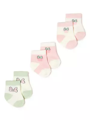 Minnie Mouse Baby Girls Socks 3-Pack 6-12M • $12.99