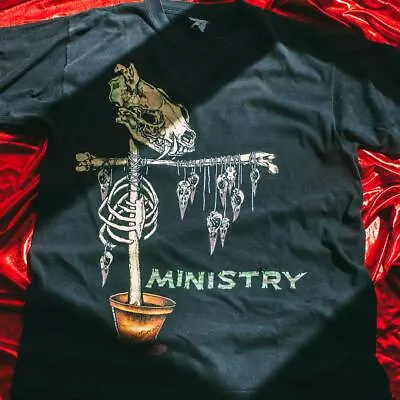 1992 Ministry Scarecrow Pushead Metal Black Unisex All Size SHirt • $16.99