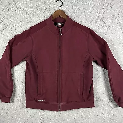 Vintage Speedo Shirt Mens Medium Red Full Zip Pockets Jacket Comfort Stretch • $18.87