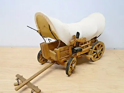 $59.99 • Buy Vintage Iconic 14  Conestoga Covered Wagon Detailed Wooden American Pioneer 