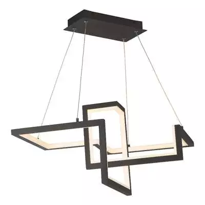 WAC Lighting Minecraft 23  LED 3000K Modern Metal Pendant In Black/White • $799