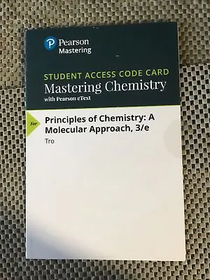 Mastering Chemistry Student Access Code Card 3/E 43A • $33.99