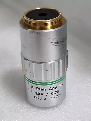 MITUTOYO M Plan Apo SL 20 X /0.28 ∞ / 0   F=200  Microscope Objective Lens • $499.90