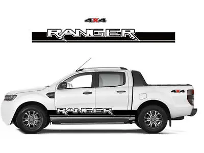 2Pcs Side Door Stripe Car Stickers For Ford Ranger 4x4 Graphic Vinyl Trunk Decal • $72.37