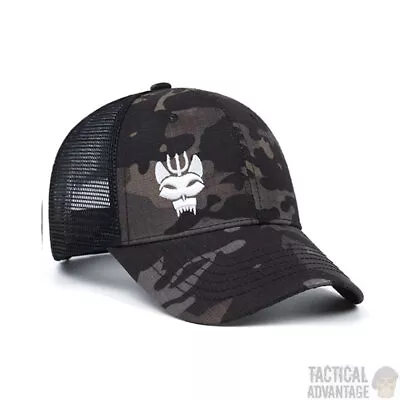 Navy Seal Team Meshback Black Camo Baseball Cap Mesh Back Airsoft Hat Trident UK • £14.95