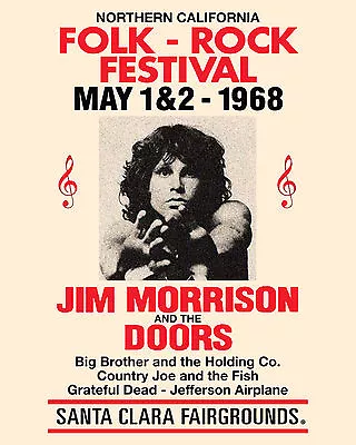 Doors - 1968 Concert Poster 8x10 Color Photo • $6.99