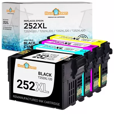 252 XL 252XL Replacement Epson Ink Cartridges For WorkForce WF-3620 WF-3640 • $12.75