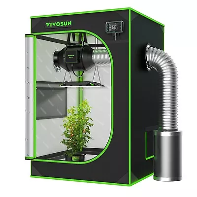 $61.74 • Buy VIVOSUN 60x60x90cm Grow Tent Hydroponics Sturdy Mylar Room Indoor Grow System