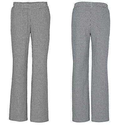 Womans Ladies Chef Baker Tousers Checked Trousers Elasticated Waist Stretch • £12.95