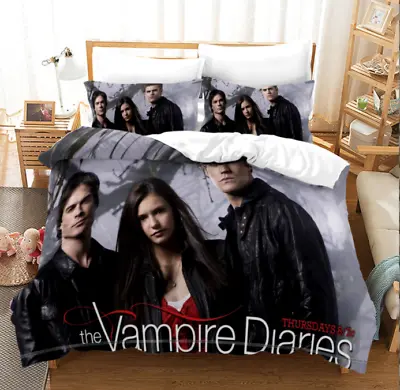 £30.48 • Buy The Vampire Diaries 3D Duvet Cover Bedding Set Pillowcase Single Double 2/3 M1