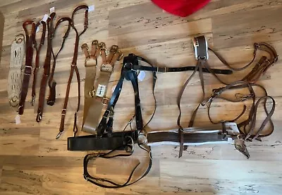 HUGE Lot  Pack Saddle Parts Breechings Cruppers Cinch Hobbles Horse Or Mule Tack • $175