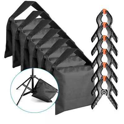 Neewer 6 Black Sandbag With 6 Backdrop Spring Clamp For Studio Light Stands • $38.99