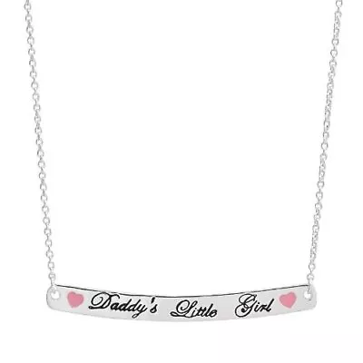 Disney Princess Silver-Plated Daddy's Little Girl Bar Necklace • $9.97