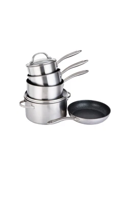 £131.99 • Buy Prestige Scratch Guard Stainless Steel Non Stick 5 Piece Cookware Set,