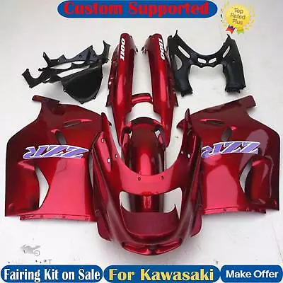 Injection Fairing Kit Bodywork Plastic Fit For Kawasaki ZZR1100 1993-2003 • $572.38