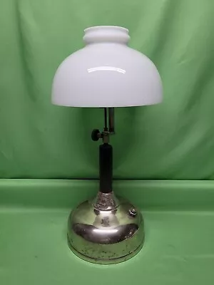 Vintage Antique Coleman Style Lamp Lantern Frosted White Milk Glass Shade • $109.99