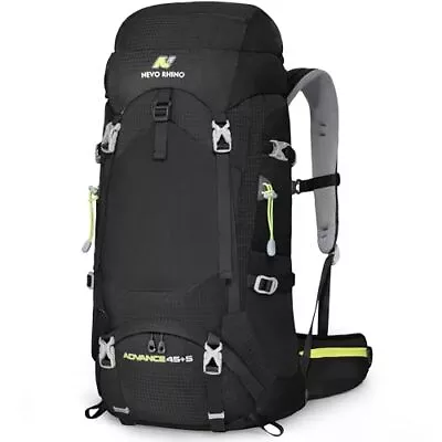  Internal Frame Hiking Backpack 50/60/65/70/80L Mountain 45+5L 02 Black • $99.23