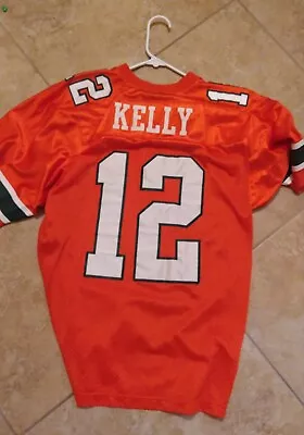 Nike Team Authenic Vtg Miami Hurricanes Jim Kelly #12 Football Jersey Size M • $75