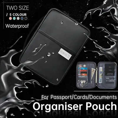 $12.95 • Buy Waterproof Passport Holder Travel Document Wallet RFID Bag Family Case Organizer