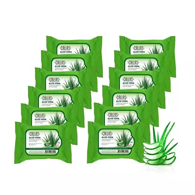 Callas Aloe Vera Cleansing & Make Up Remover 30 Wipes *New* X 12 (Pack) [US] • $24