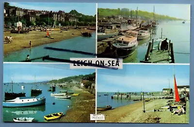 Rp Multiview Postcard Leigh On Sea Essex Nr Southend Canvey Rayleigh Benfleet • £0.99