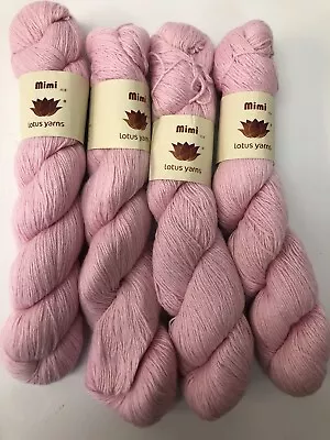New Lotus Yarns Mimi 100% Mink Pink Yarn 300m 50g Per Skein • $15