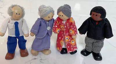 $9.99 • Buy Wooden Dollhouse Dolls Family Figures People Poseable Ryan’s Room