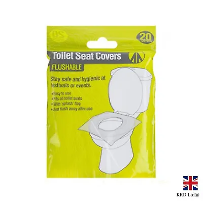 £3.59 • Buy 20pk Disposable Paper Toilet Seat Covers Hygienic Health Flushable Camping Event