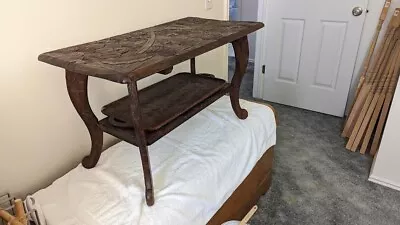 Vintage Oriental Coffee Table With Tray.  Colored • $300