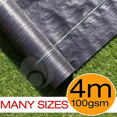 4M Wide Heavy Duty Weed Control Fabric Ground Cover Membrane Garden Landscape • £23.99