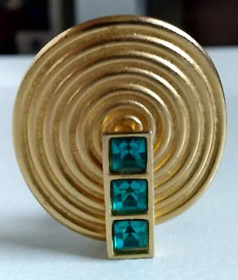 Vintage Yves Saint Laurent Round Gold Tone Clip On Earring Incomplete Set  • £52.26