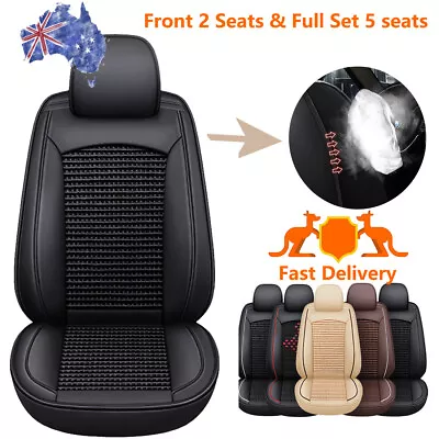 Leather Seat Covers Full Set Universal For Holden Great Wall 2/5-Seat Front Rear • $97.85