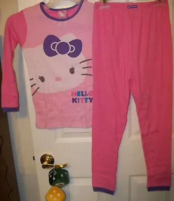 Hello Kitty Pink 2 Piece Thermal Underwear Set Girls Size 4 NIP • $17.79