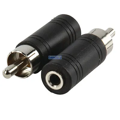 RCA Phono PLUG To 3.5mm Mini MONO Jack Socket Cable Adapter PACKS Of 2 5 10 • £2.65