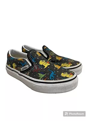 Vans Dinosaur Slip On Shoes Toddler Size US Kids 13. Canvas • $12