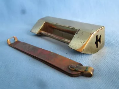 Vintage Oriental Brass LOCK ~ Rare Unusual Flat Key For Box Safe Trunk Cage • $14.77